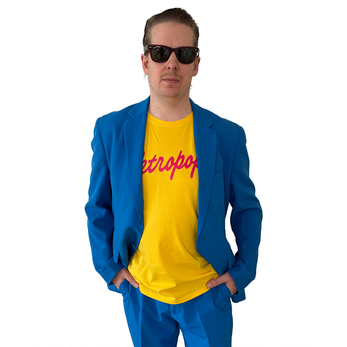T-paita Retropop keltainen/pinkki