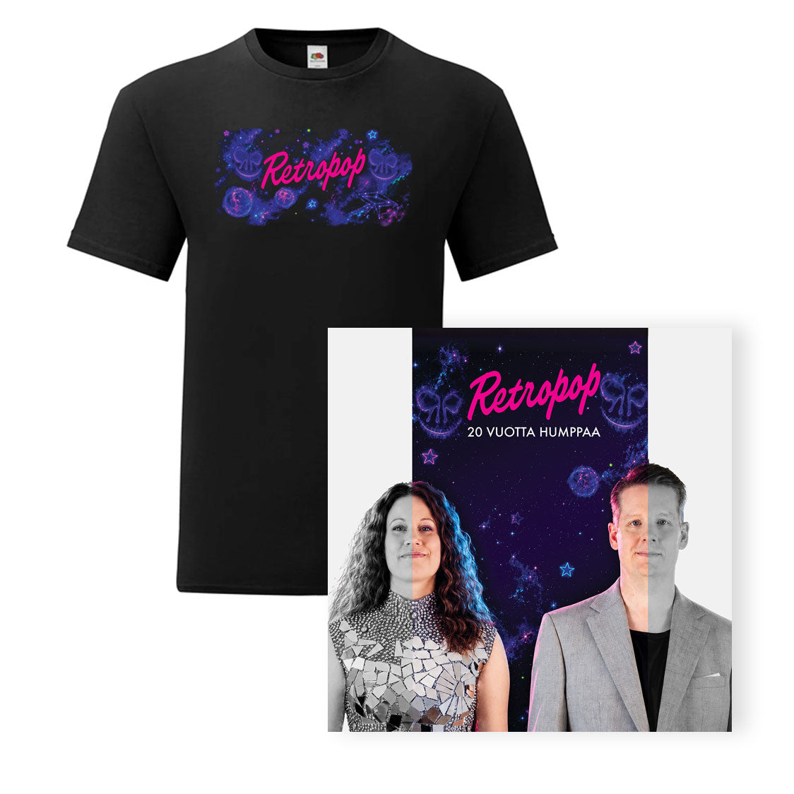 Retropop - Juhlapaketti 1 - CD albumi + juhlapaita