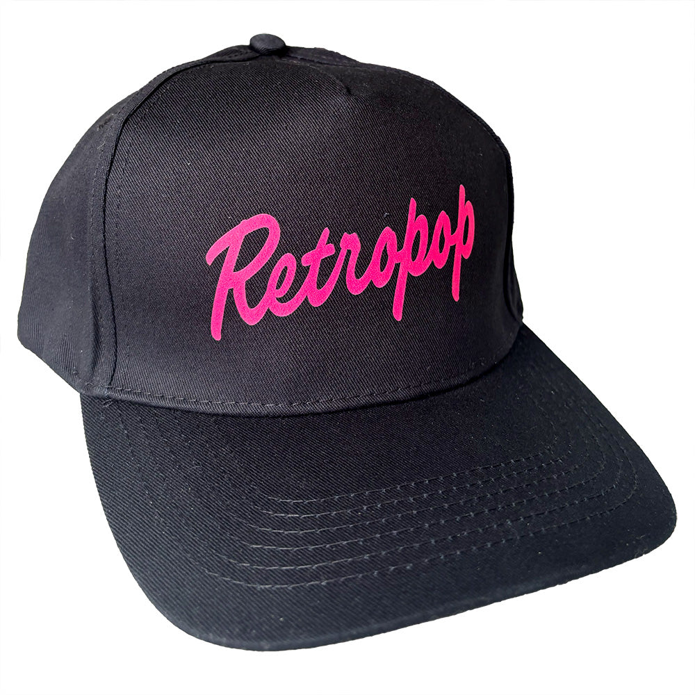 Lippalakki Retropop Snapback Baseball musta/pinkki