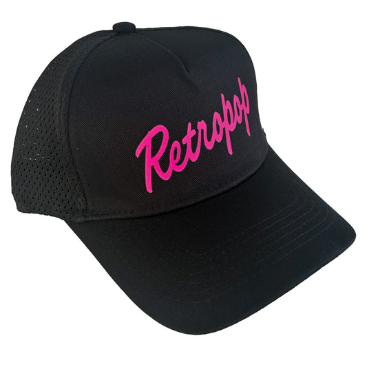Lippalakki Retropop Mesh musta/pinkki